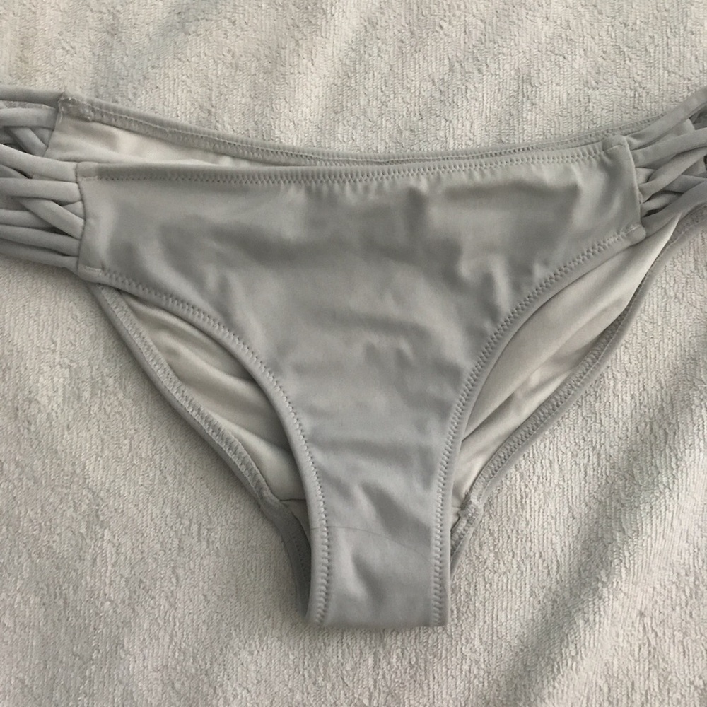 white/grey bikini bottoms